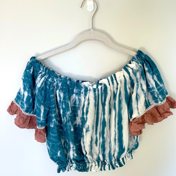 Off the shoulder tie dye crop - Picture 1 of 2